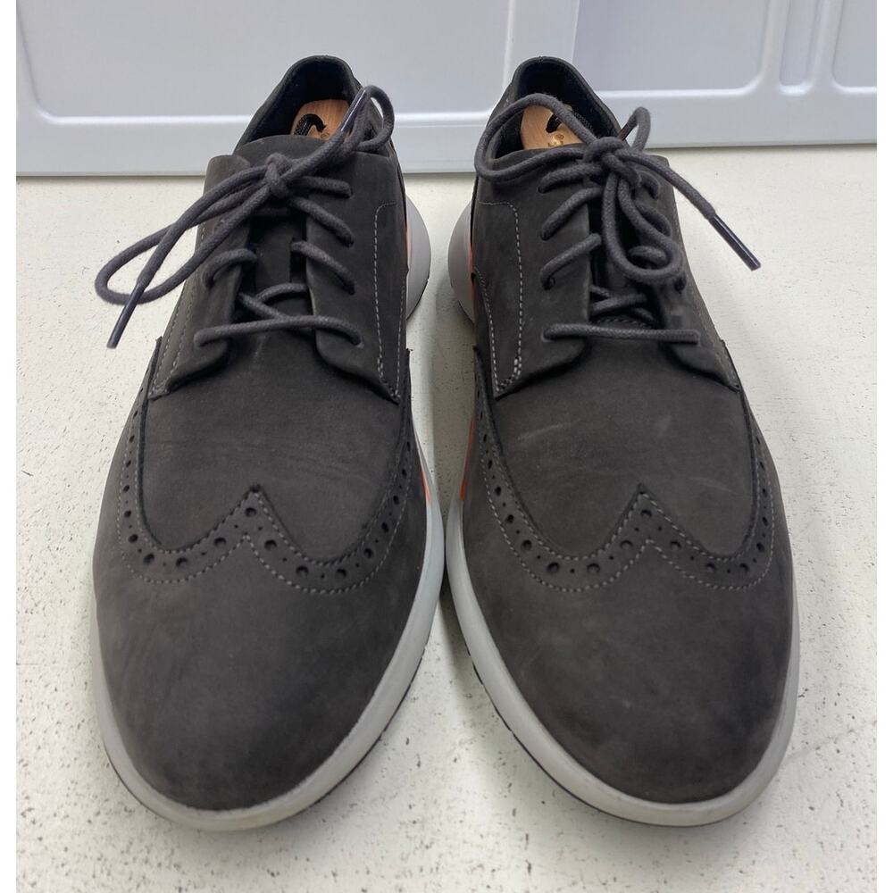 Men Cole Haan Grand Troy Wingtip suede leather Oxford dress shoes, 10.5M - Picture 4 of 7